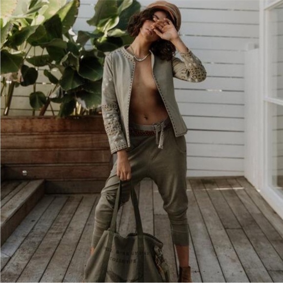 Spell and the Gypsy Collective Eagleback Matinee Jacket NWT KHAKI ARMY GREEN S - Picture 2 of 16
